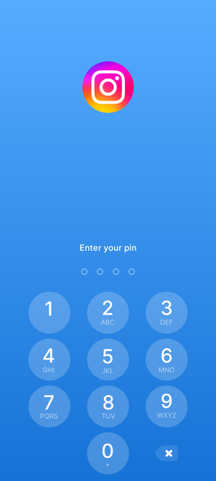 Locking Instagram app with the help of Applock Pro app on Android.