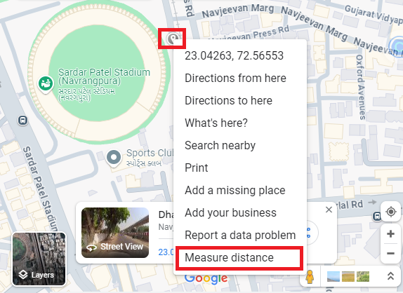 Start Measuring Distance on Web Browser