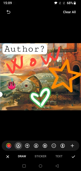 Image edited with Telegram built-in editor in Android app.