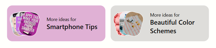 Suggestions for more ideas based on your boards in Pinterest.