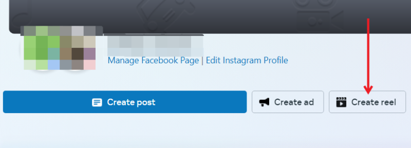 Creating an Instagram Reel in Meta Business Suite.