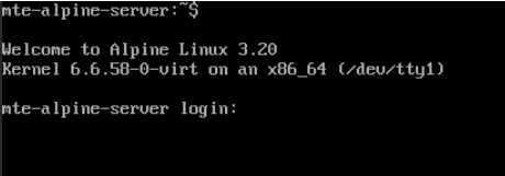 A terminal showing the current version of Alpine Linux.