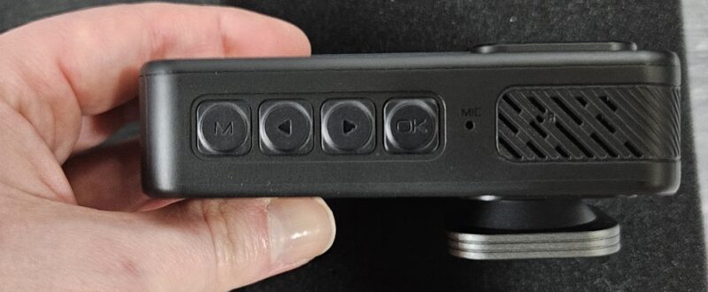 Buttons on the WolfBox dash cam.