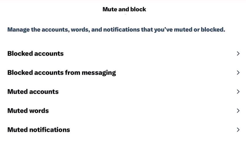 X Removing Block Button Mute And Block Settings
