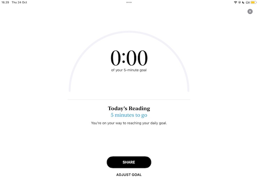 The Sharing Tab in Your Apple Books Timer 