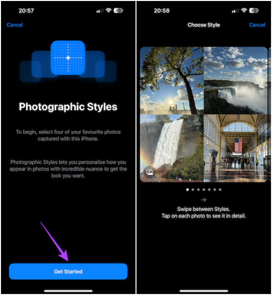 Photographic Styles Setup Process