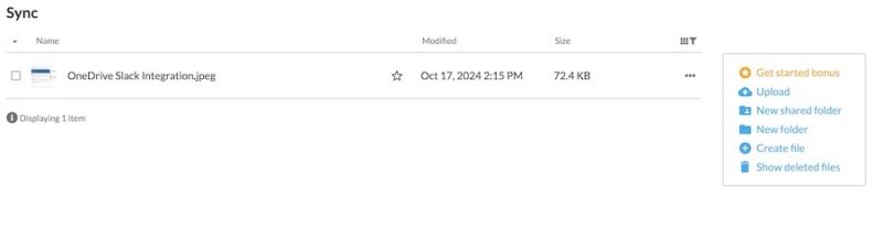 Sync.com File Integration With Slack