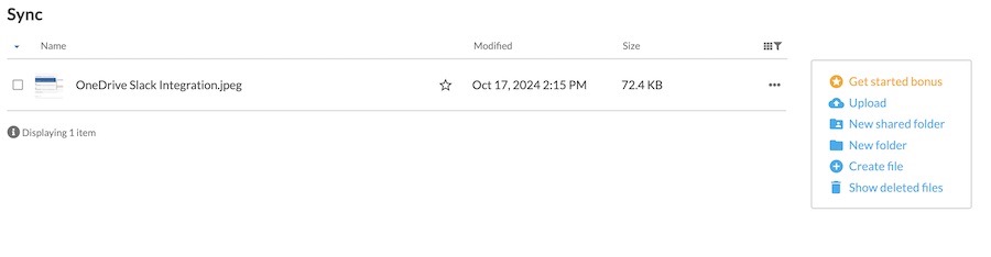 Sync.com File Integration With Slack