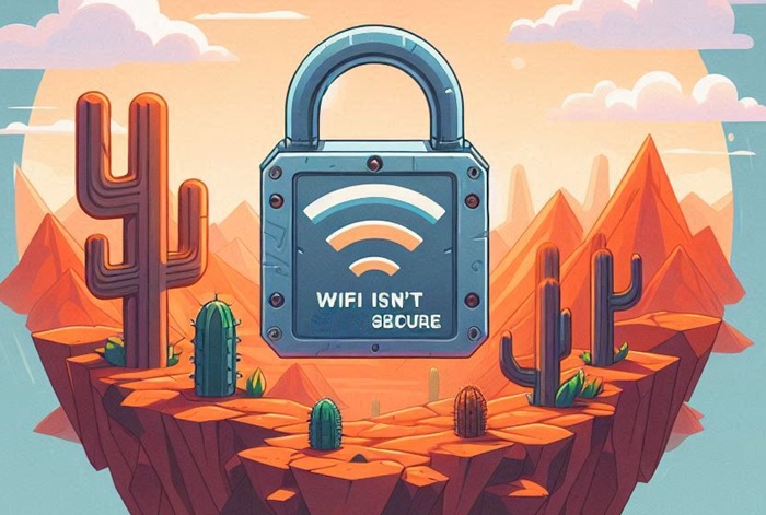 Wi-Fi isn't secure error message.