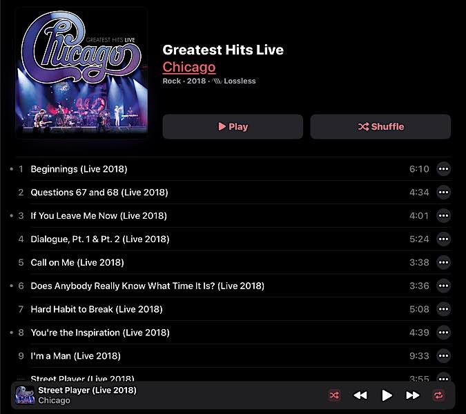Apple Music Set List Playlist Library