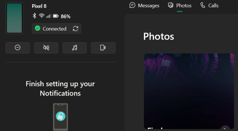 Link to WIndows app on PC interface overview.