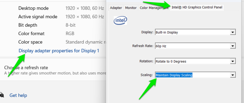 Scaling Method options in GPU settings