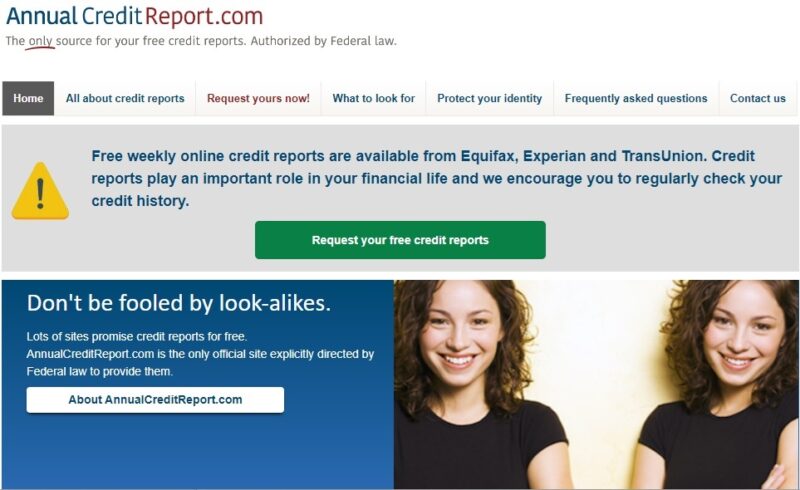 Requesting free credit reports from Annual Credit Report