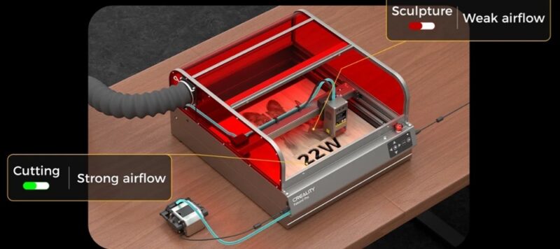 Air assist module in action.