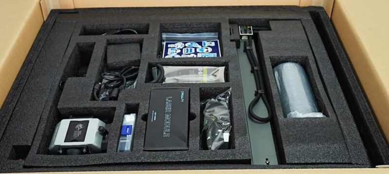 Creality components in box.