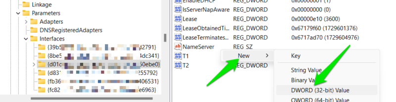 creating new DWORD Value in Registry
