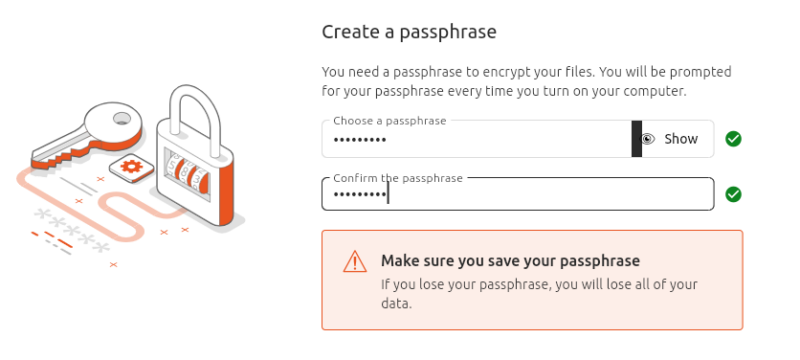 Creating Passphrase Key