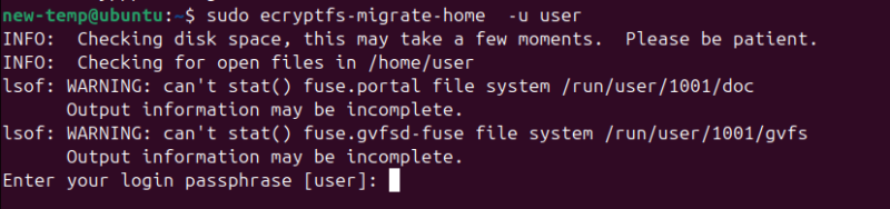 Encrypting Home directory in Ubuntu using ecryptfs tool.