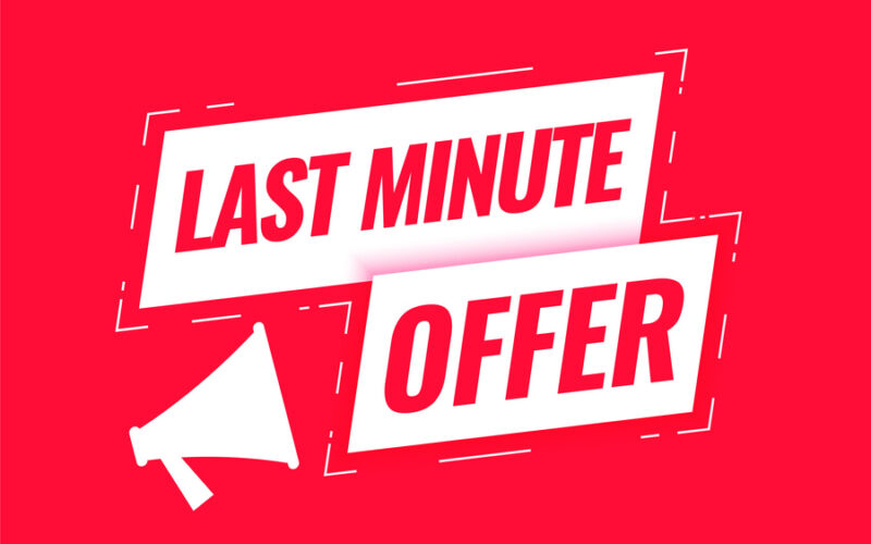 Last minute offer alert