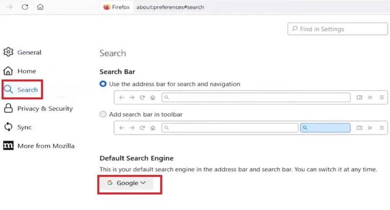 How To Change The Default Search Engine In Various Browsers Firefox