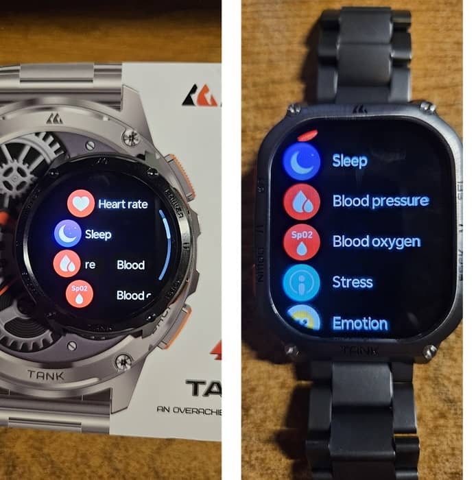 Health tracking apps on the Tank T3 and Tank M3 Ultra.
