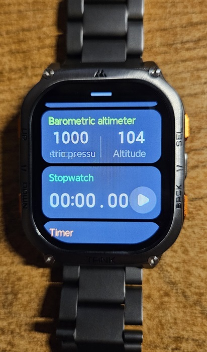 Viewing barometric pressure on Kospet M3.