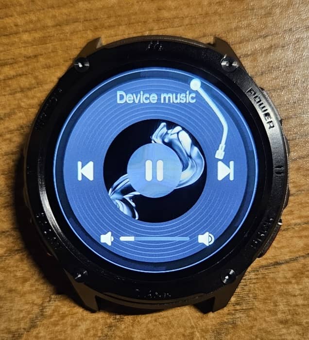 Controlling music on Kospet smartwatches.