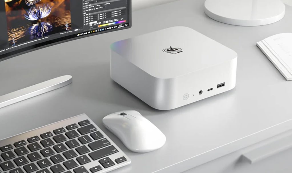 Mini Computer On Workdesk