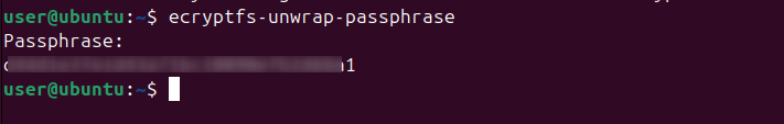 Unwrapping passphrase of Home directory encryption.