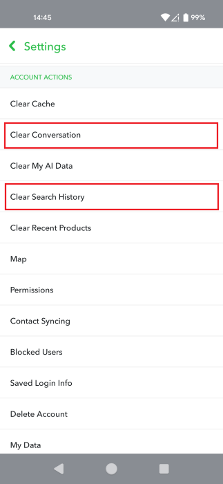 Snapchat Privacy Feats Clear History