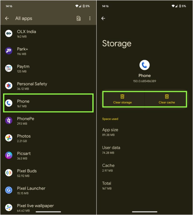 Clear Cache And Storage Phone App