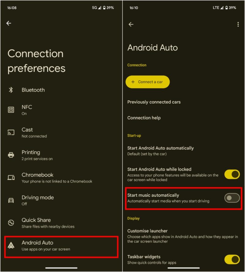 Disable Music Autostart Aa Settings Large