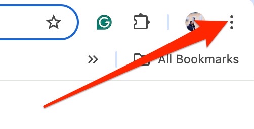 The hamburger icon in Google Chrome