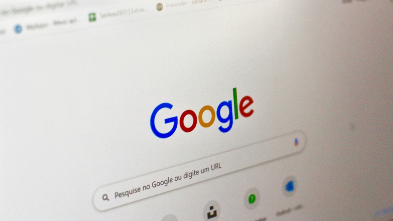 A picture of Google Search appearing on a computer