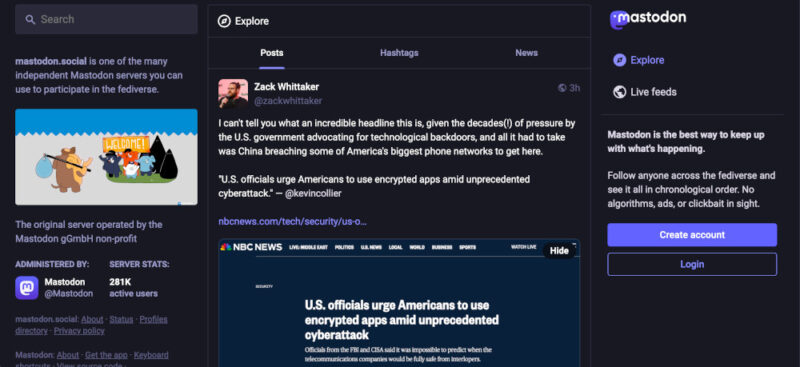 Displaying an X Alternative