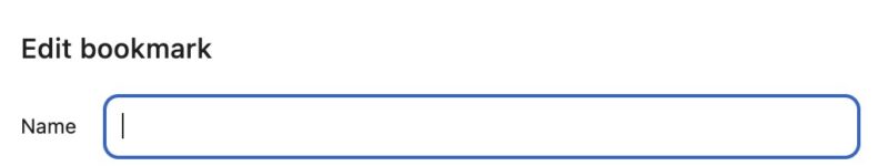 Remove Bookmark Name in Chrome