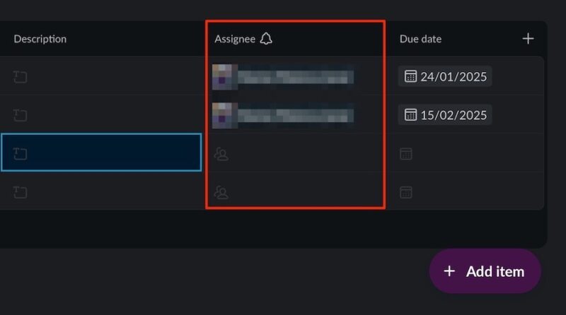 View your assignees in Slack lists