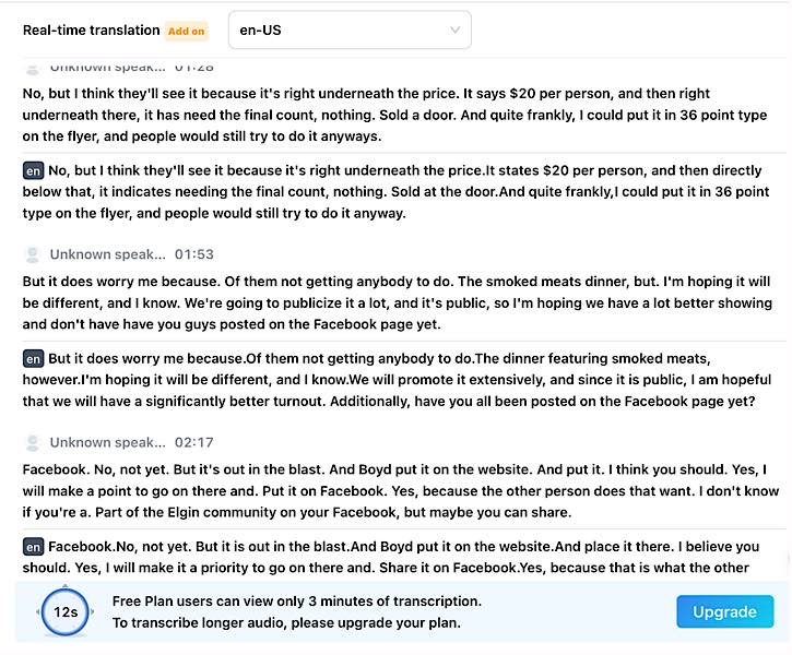 Real-time translation