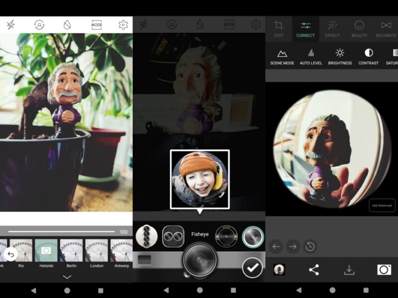 Cymera app interface overview.
