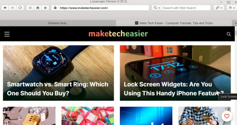 Lunascape Phoebe browser interface overview.