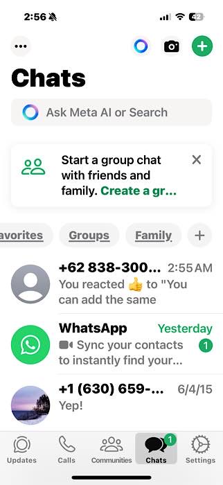 Tap the plus button next to the bar with your existing lists to create a custom list.