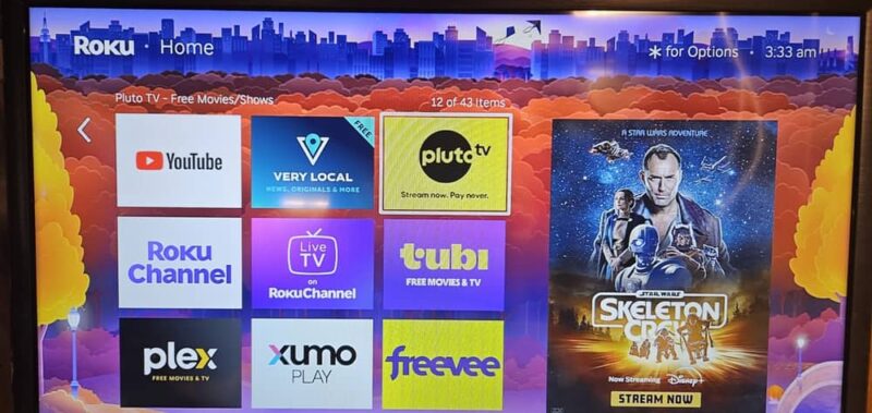 Some of my current apps on Roku to stream free content.