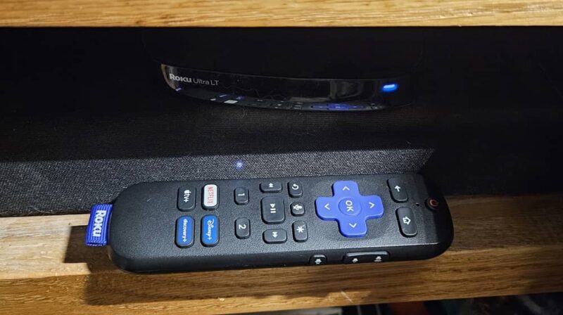 My Roku Ultra and remote.