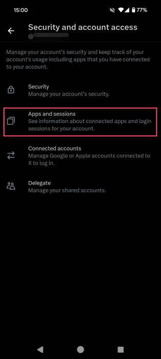 Delete X Account Mobile App Sessions