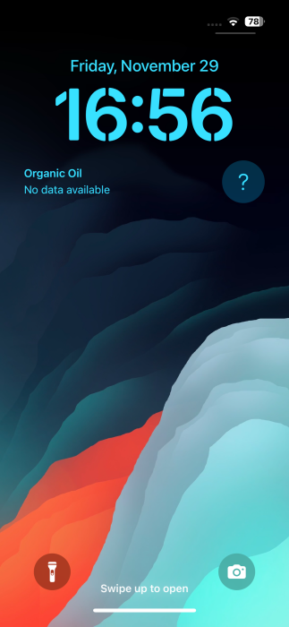 Parcel widgets visible on iPhone lock screen.