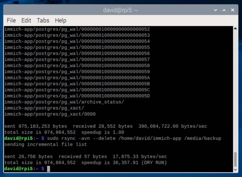Rsync Raspberry Backup Dry Run