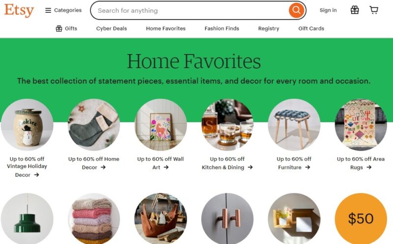 The latest home favorites for sale on Etsy.