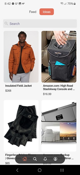 Product inspiration list on Giftbuster.