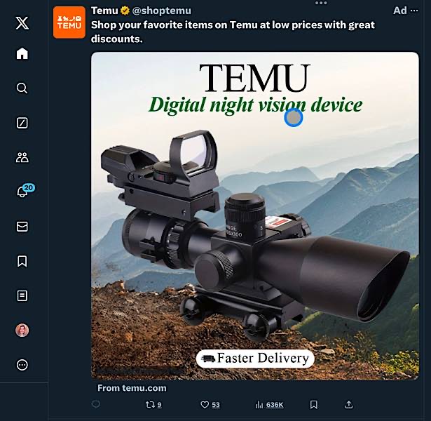 X Adds Twitch Lawsuit Advertising