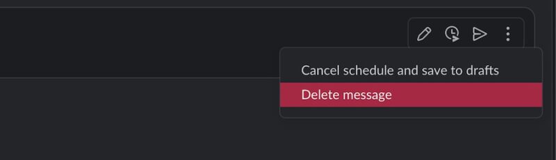 Delete your message in Slack 